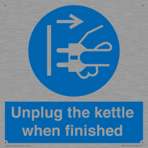 Unplug the kettle when finished